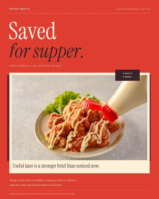 Saved for supper. / LinkedIn Post creative