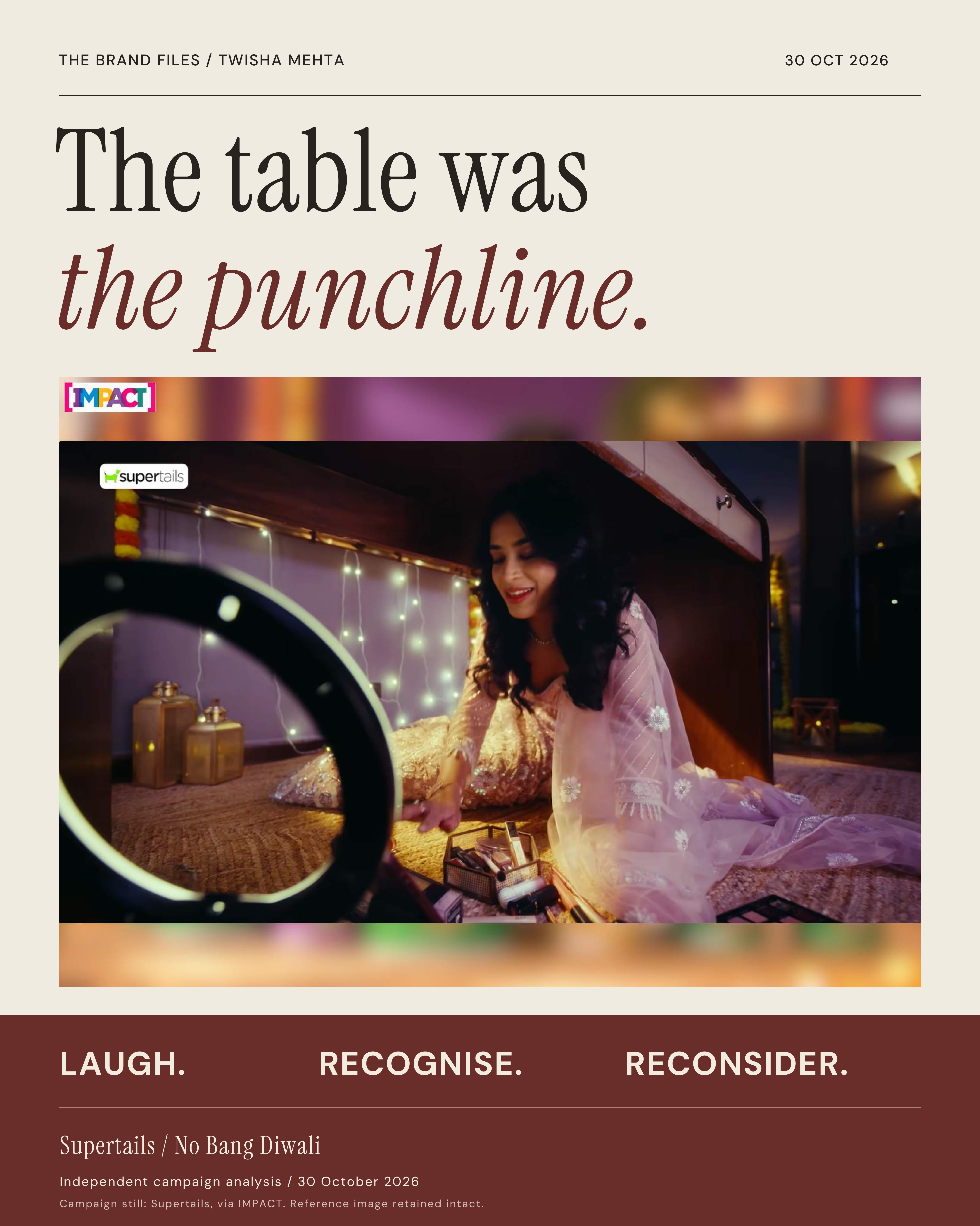 The table was the punchline. / LinkedIn Post creative